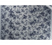 Shaped flowered embroidery navy